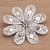 Cultured pearl brooch, 'Starlight Flower' - Handmade 925 Sterling Silver Cultured Pearl Floral Brooch