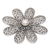 Cultured pearl brooch, 'Starlight Flower' - Handmade 925 Sterling Silver Cultured Pearl Floral Brooch (image 2d) thumbail