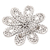 Cultured pearl brooch, 'Starlight Flower' - Handmade 925 Sterling Silver Cultured Pearl Floral Brooch (image 2e) thumbail