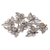Multi-gemstone brooch pin, 'Butterfly Swarm' - Handmade Cast 925 Sterling Silver Butterfly Brooch Pin (image 2c) thumbail