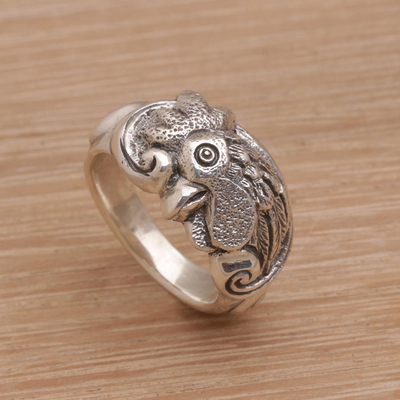 Sterling silver band ring, Ayam Jago