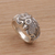 Sterling silver band ring, 'Ayam Jago' - Sterling Silver Rooster Ring from Indonesia (image 2) thumbail