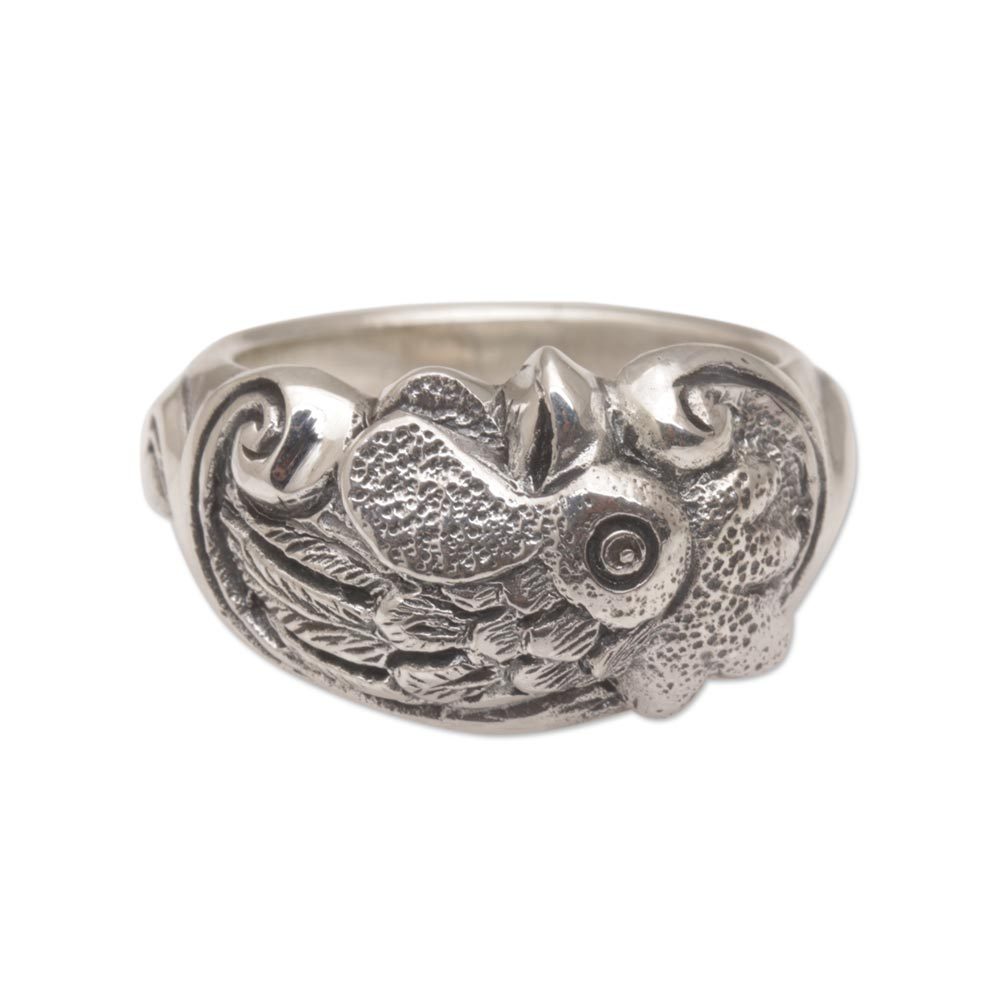 Sterling Silver Rooster Ring from Indonesia Ayam Jago NOVICA