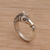 Sterling silver band ring, 'Kuda Laut' - Sterling Silver Seahorse Motif Ring from Bali (image 2) thumbail