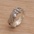 Sterling silver band ring, 'Ape Pose' - Sterling Silver Monkey Band Ring from Indonesia (image 2) thumbail
