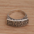 Sterling silver cocktail ring, 'Ancient Signet' - Sterling Silver Scrollwork Motif Cocktail Ring (image 2) thumbail