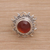 Carnelian cocktail ring, 'Light Of The Universe' - Sun Themed Carnelian and Sterling Silver Cocktail Ring (image 2b) thumbail