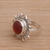 Carnelian cocktail ring, 'Light Of The Universe' - Sun Themed Carnelian and Sterling Silver Cocktail Ring (image 2c) thumbail