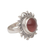 Carnelian cocktail ring, 'Light Of The Universe' - Sun Themed Carnelian and Sterling Silver Cocktail Ring