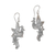 Sterling silver dangle earrings, 'Merak Majesty' - Peacock Motif Sterling Silver Dangle Earrings thumbail