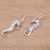 Sterling silver dangle earrings, 'Friendly Seahorse' - Seahorse Motif Dangle Earrings in Sterling Silver (image 2c) thumbail