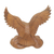 Escultura de madera - Escultura de pájaro de madera de suar realista de un aterrizaje de águila