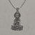 Sterling silver pendant necklace, 'Kwan Im Semedi' - Sterling Silver Pendant Necklace of Goddess Kwan Im thumbail