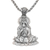 Sterling silver pendant necklace, 'Kwan Im Semedi' - Sterling Silver Pendant Necklace of Goddess Kwan Im (image 2a) thumbail