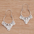 Sterling silver hoop earrings, 'Cascading Swirls' - Handcrafted Sterling Silver Hoop Earrings from Bali (image 2b) thumbail