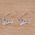 Sterling silver hoop earrings, 'Cascading Swirls' - Handcrafted Sterling Silver Hoop Earrings from Bali (image 2c) thumbail