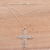 Sterling silver pendant necklace, 'The Call' - Sterling Silver Cross Pendant Necklace from Indonesia (image 2d) thumbail