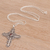 Granat-Anhänger-Halskette, 'Jawan-Kreuz'. - Halskette mit Anhänger aus balinesischem Granat und Sterlingsilber