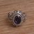 Gold accented amethyst cocktail ring, 'Peaceful Amethyst' - Handmade 925 Sterling Silver Gold Plated Amethyst Ring (image 2c) thumbail