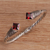 Garnet cuff bracelet, 'Square Swirls' - Square Garnet and Sterling Silver Cuff Bracelet from Bali (image 2) thumbail