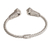 Garnet cuff bracelet, 'Square Swirls' - Square Garnet and Sterling Silver Cuff Bracelet from Bali (image 2f) thumbail