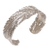 Sterling silver cuff bracelet, 'Flawless Leaves' - Leaf Motif Sterling Silver Cuff Bracelet from Bali (image 2a) thumbail