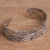 Sterling silver cuff bracelet, 'Flawless Leaves' - Leaf Motif Sterling Silver Cuff Bracelet from Bali (image 2c) thumbail