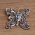 Blue topaz brooch, 'Marquise Butterfly' - Blue Topaz and Sterling Silver Butterfly Brooch from Bali thumbail