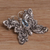 Blue topaz brooch, 'Marquise Butterfly' - Blue Topaz and Sterling Silver Butterfly Brooch from Bali (image 2b) thumbail