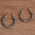 Sterling silver hoop earrings, 'Lightweight Feeling' - Artisan Crafted Sterling Silver Hoop Earrings from Bali (image 2c) thumbail