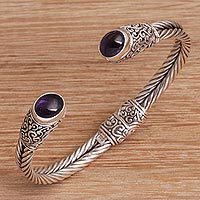 Amethyst cuff bracelet,