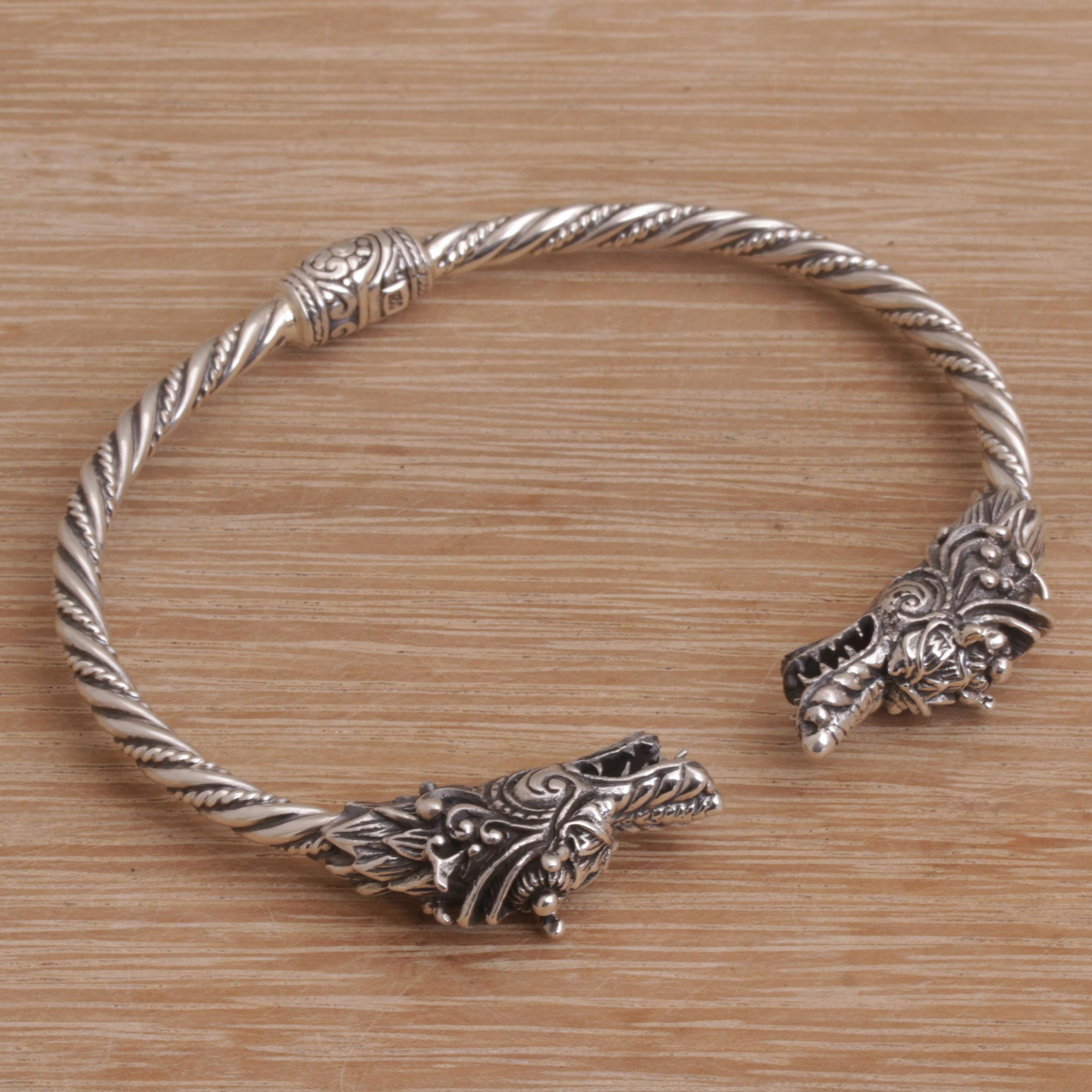 UNICEF Market | Dragon-Themed Sterling Silver Cuff Bracelet from Bali ...