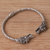Sterling silver cuff bracelet, 'Dragon Siblings' - Dragon-Themed Sterling Silver Cuff Bracelet from Bali (image 2c) thumbail