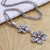 Sterling silver Y-necklace, 'Sacred Jasmine' - Handmade Sterling Silver Jasmine Flower Y-Necklace (image 2b) thumbail