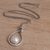 Cultured pearl pendant necklace, 'Mother Snake' - Cultured Pearl and Sterling Silver Snake Pendant Necklace (image 2b) thumbail