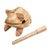 Wood percussion instrument, 'Croaking Melody' - Hand Carved Balinese Toad Suar Wood Percussion Instrument (image 2e) thumbail