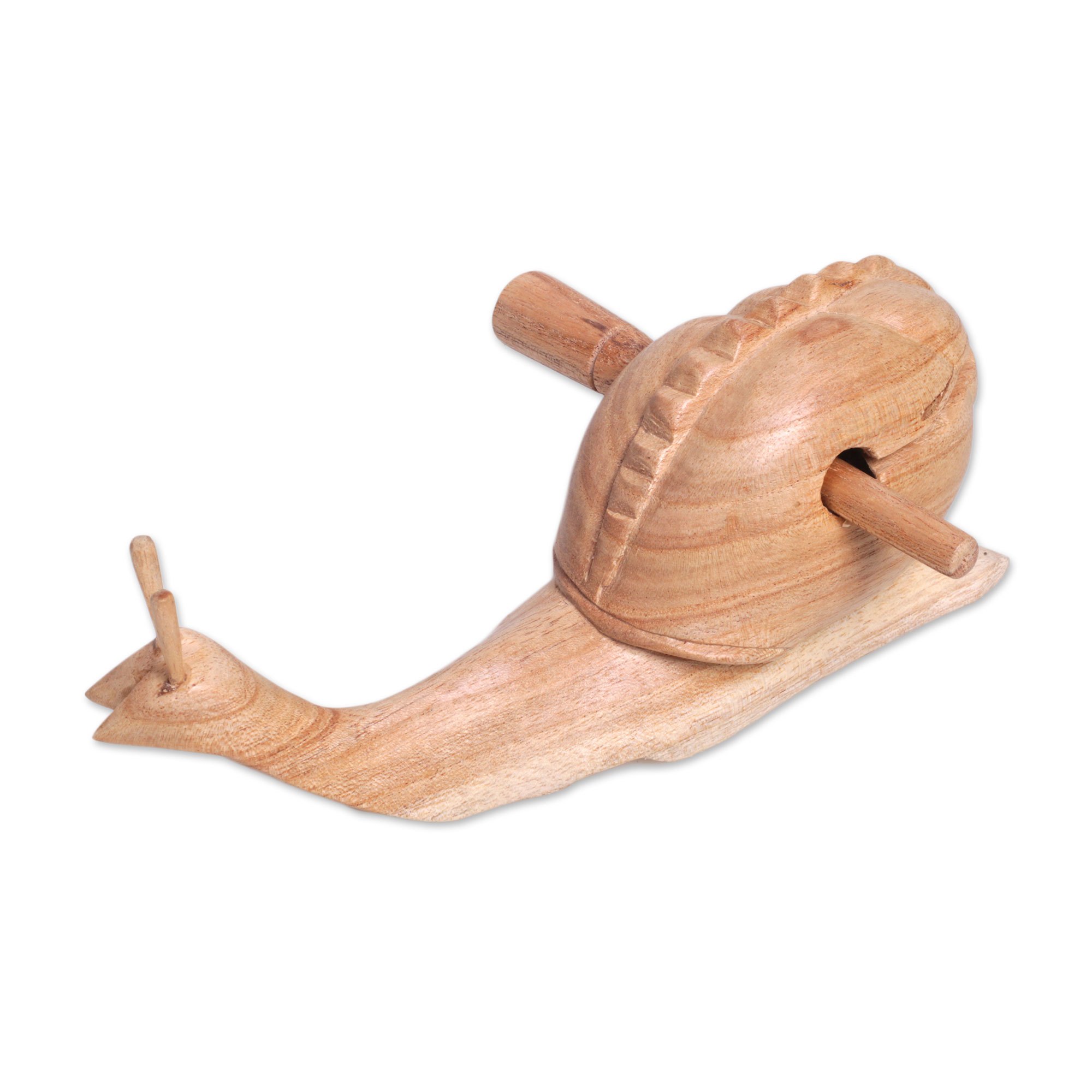 Artisan Crafted Snail Wood Percussion Instrument from Bali Snail
