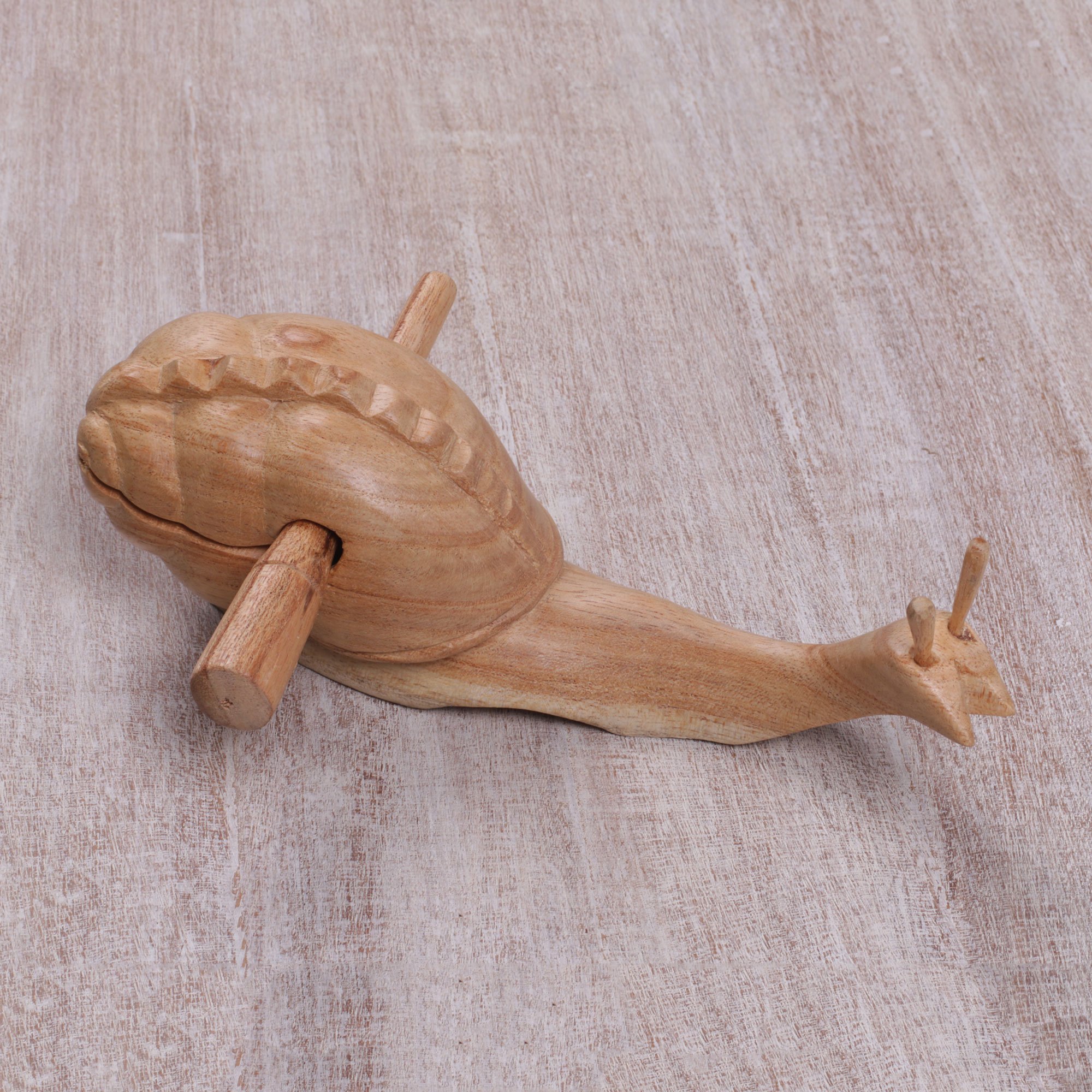Artisan Crafted Snail Wood Percussion Instrument from Bali Snail