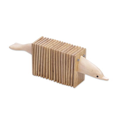 Wood clacker instrument, 'Dolphin Do-Re-Mi' - Handmade Wood Dolphin Shaped Clacker Musical Instrument
