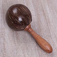 Featured review for Wood and coconut shell maraca, Coconut Tune