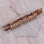 Bamboo wind chime, 'Seaside Dancer' - Handmade Bamboo Wind Chime from Bali