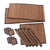 Palmblatt- und Baumwoll-Tischwäsche-Set 'Java Dimensions' (6er-Set) - Tischset aus handgeflochtener Palme und Baumwolle für 6 Personen aus Java