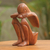 Wood sculpture, 'Abstract Rest' - Hand Carved Suar Wood Sculpture thumbail