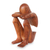 Wood sculpture, 'Abstract Rest' - Hand Carved Suar Wood Sculpture (image 2a) thumbail