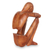 Wood sculpture, 'Abstract Rest' - Hand Carved Suar Wood Sculpture (image 2b) thumbail