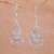 Sterling silver chandelier earrings, 'Ballroom Crest' - Artisan Handmade 925 Sterling Silver Chandelier Earrings (image 2) thumbail