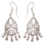 Sterling silver chandelier earrings, 'Ballroom Crest' - Artisan Handmade 925 Sterling Silver Chandelier Earrings thumbail