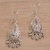 Sterling silver chandelier earrings, 'Ballroom Crest' - Artisan Handmade 925 Sterling Silver Chandelier Earrings