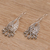 Sterling silver chandelier earrings, 'Ballroom Crest' - Artisan Handmade 925 Sterling Silver Chandelier Earrings (image 2c) thumbail