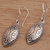 Gold accent sterling silver dangle earrings, 'Palatial Eternity' - 18k Gold Accent Sterling Silver Dangle Earrings from Bali (image 2c) thumbail